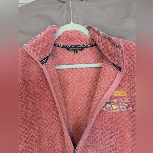 Simply Southern size large rose colored pullover fuzzy & warm - Picture 10 of 13